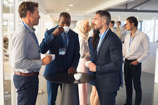 Networking with contacts to find new job opportunities